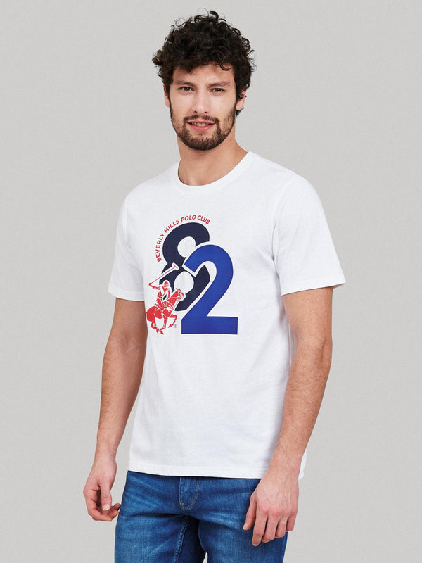 Beverly Hills Polo Club UK-82 POLO PONY SILHOUETTE T-SHIRT WHITE