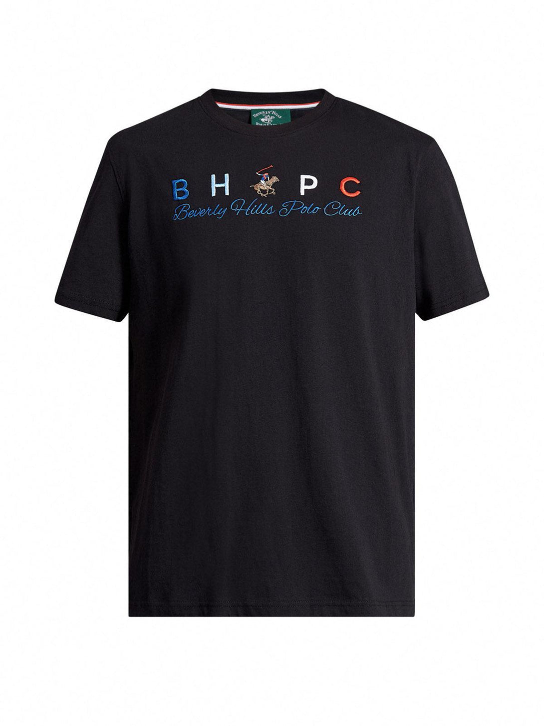 Beverly Hills Polo Club UK-BHPC BLOCK EMBROIDERED T-SHIRT BLACK