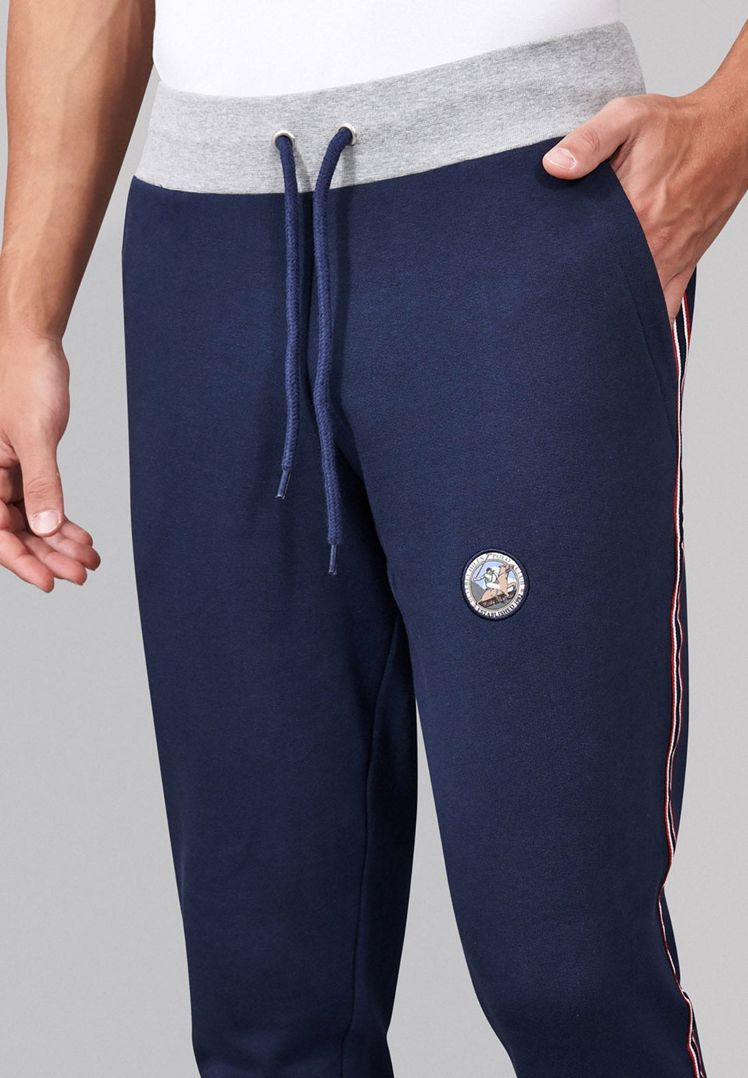 Beverly Hills Polo Club UK-BHPC CONTRAST PANEL JOGGERS NAVY