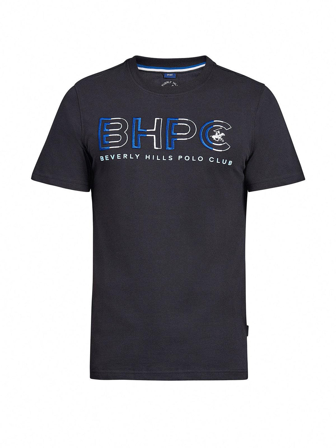 Beverly Hills Polo Club UK-BHPC OUTLINE LOGO T-SHIRT BLACK