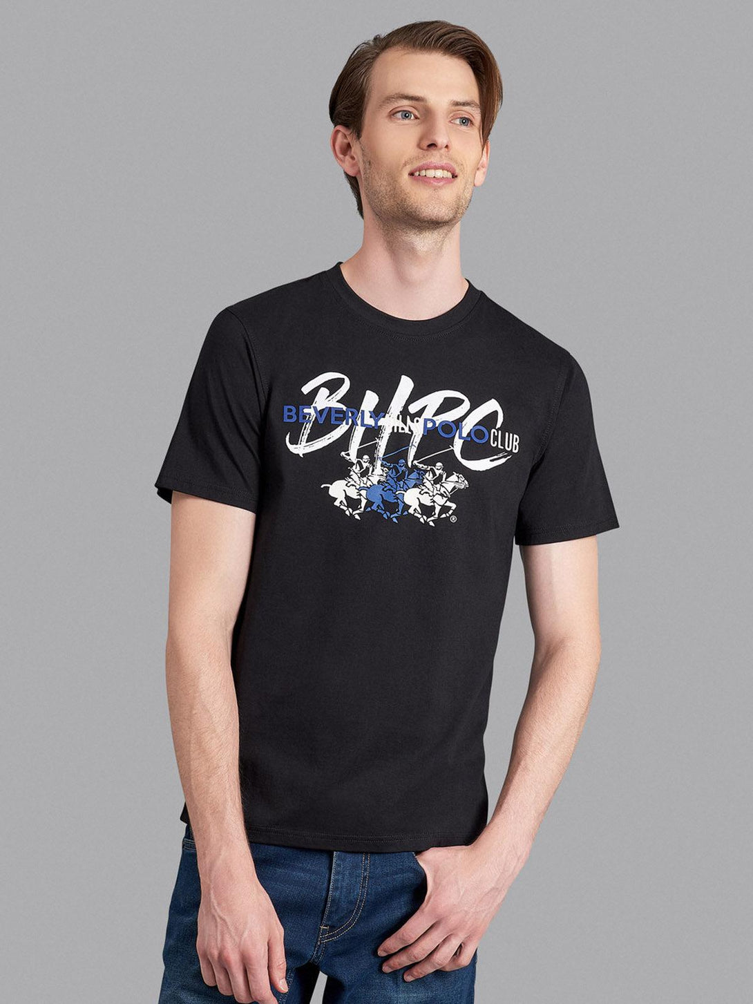 Beverly Hills Polo Club UK-BHPC PAINT SIGNATURE T-SHIRT BLACK