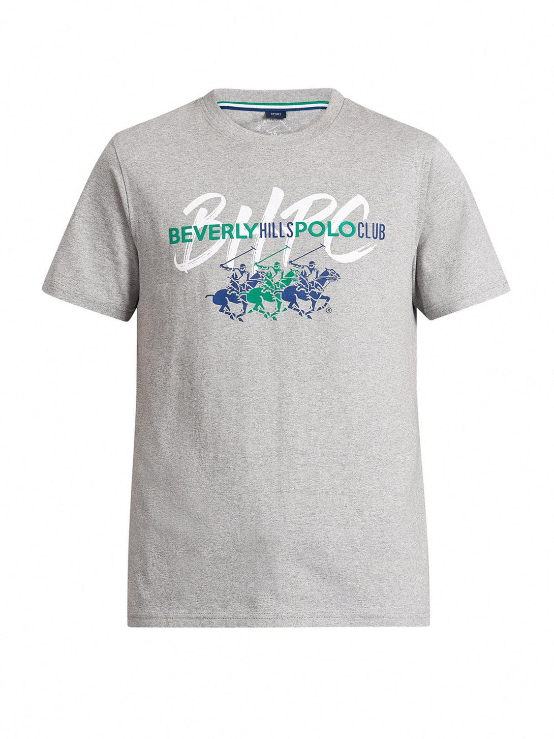 Beverly Hills Polo Club UK-BHPC PAINT SIGNATURE T-SHIRT HEATHER GREY