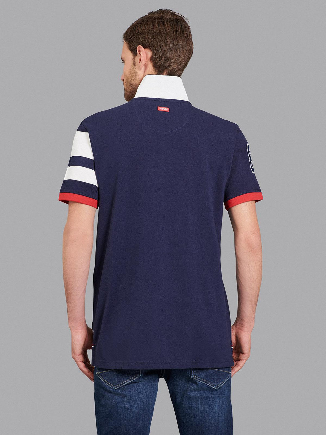 Beverly Hills Polo Club UK-BHPC SHIELD CREST TEAM POLO SHIRT TRUE NAVY