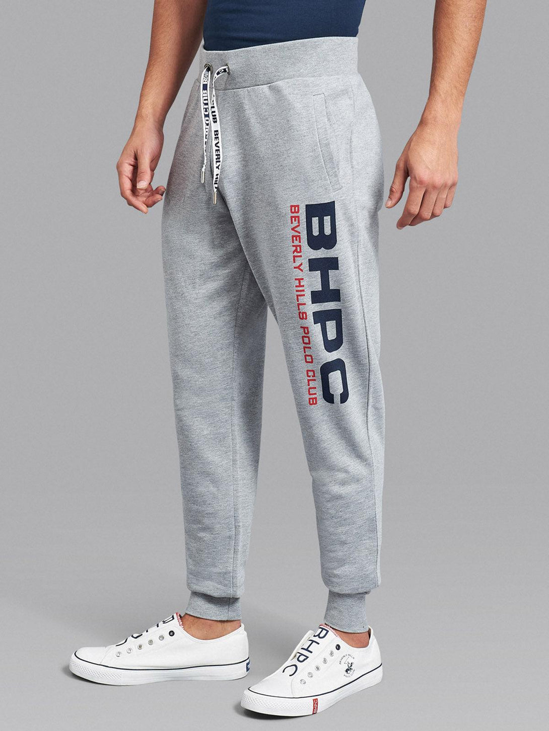 Beverly Hills Polo Club UK-BHPC SPORT LOGO JOGGERS GREY MELANGE