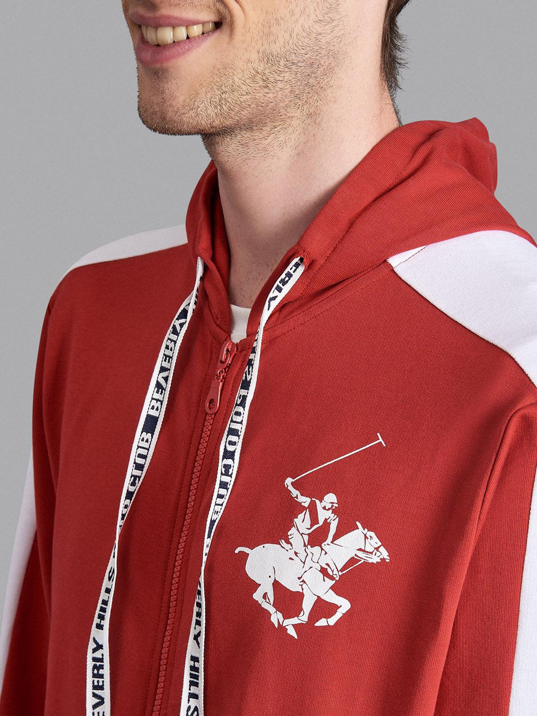 Beverly Hills Polo Club UK-BHPC SPORT PONY ZIP HOODIE RED