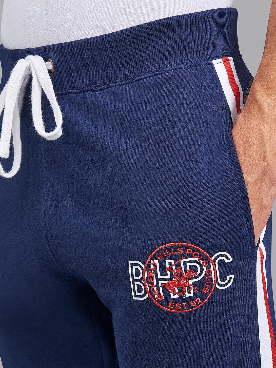 Beverly Hills Polo Club UK-BHPC SPORT STRIPE SLIM LINE JOGGERS TRUE NAVY