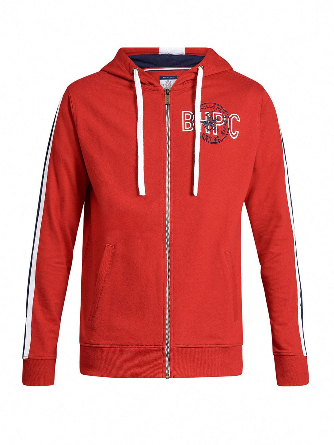 Beverly Hills Polo Club UK-BHPC SPORT STRIPE ZIP HOODIE AA RED