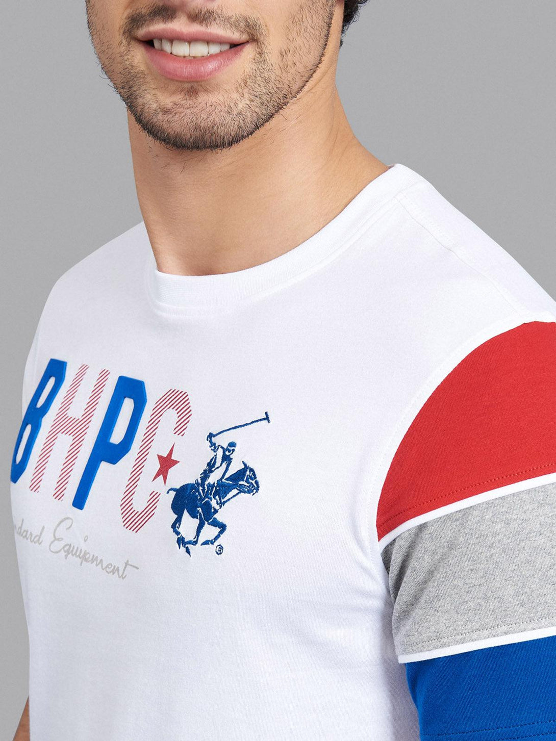 Beverly Hills Polo Club UK-BHPC STANDARD EQUIPMENT TEAM SLEEVE T-SHIRT WHITE