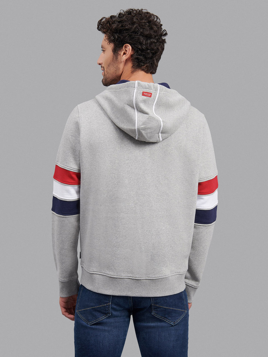 Beverly Hills Polo Club UK-BHPC STANDARD EQUIPMENT ZIP HOODIE HEATHER GREY