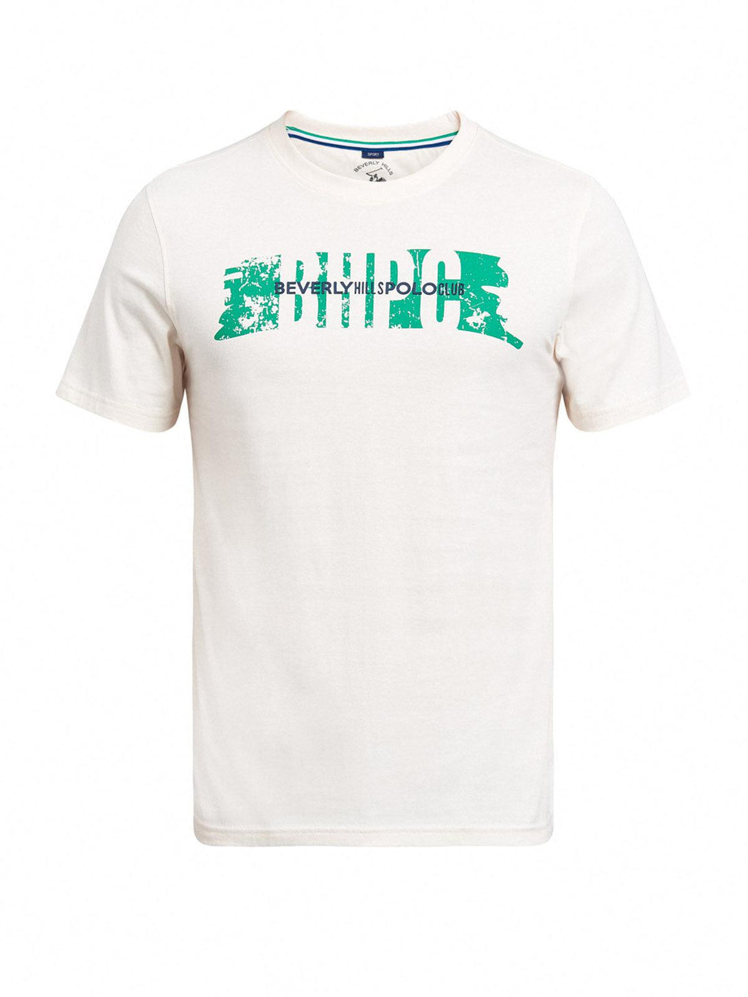 Beverly Hills Polo Club UK-BHPC STENCIL T-SHIRT VANILLA