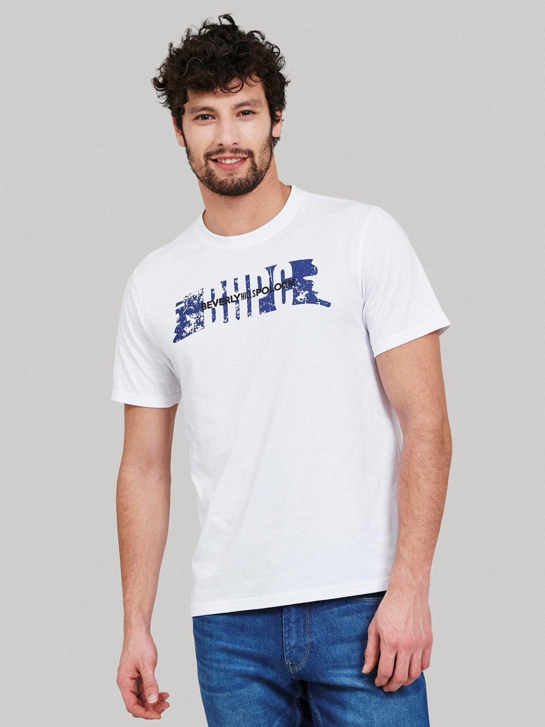 Beverly Hills Polo Club UK-BHPC STENCIL T-SHIRT WHITE