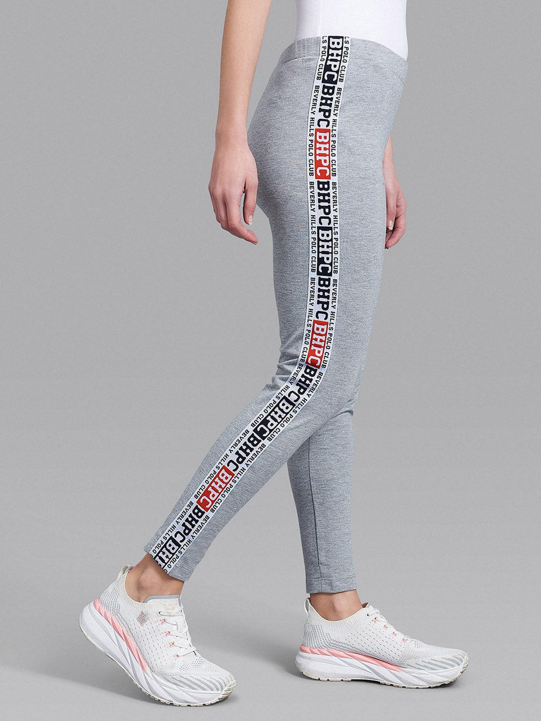 Beverly Hills Polo Club UK-BHPC TAPE LEGGINGS GREY MELANGE