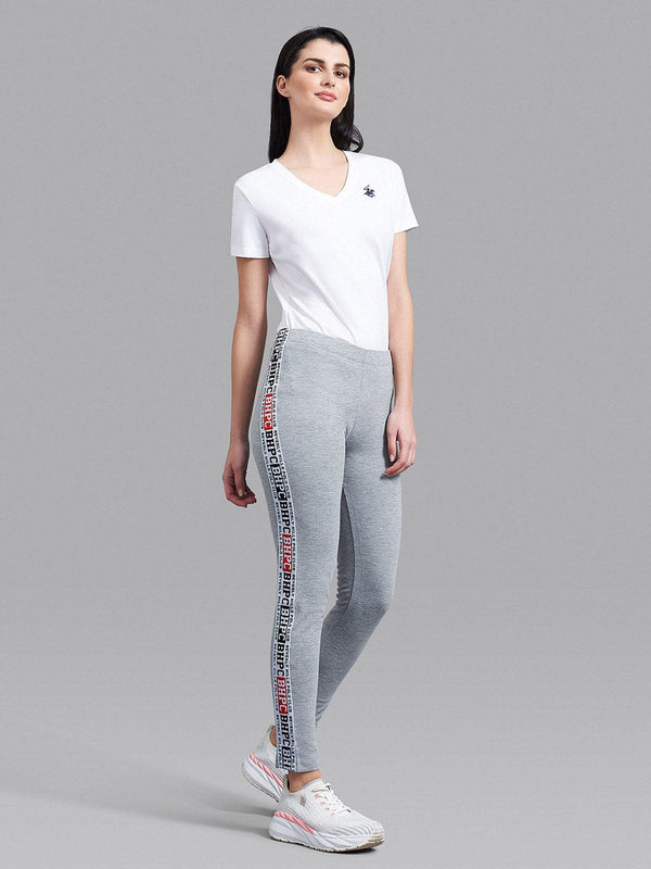 Beverly Hills Polo Club UK-BHPC TAPE LEGGINGS GREY MELANGE