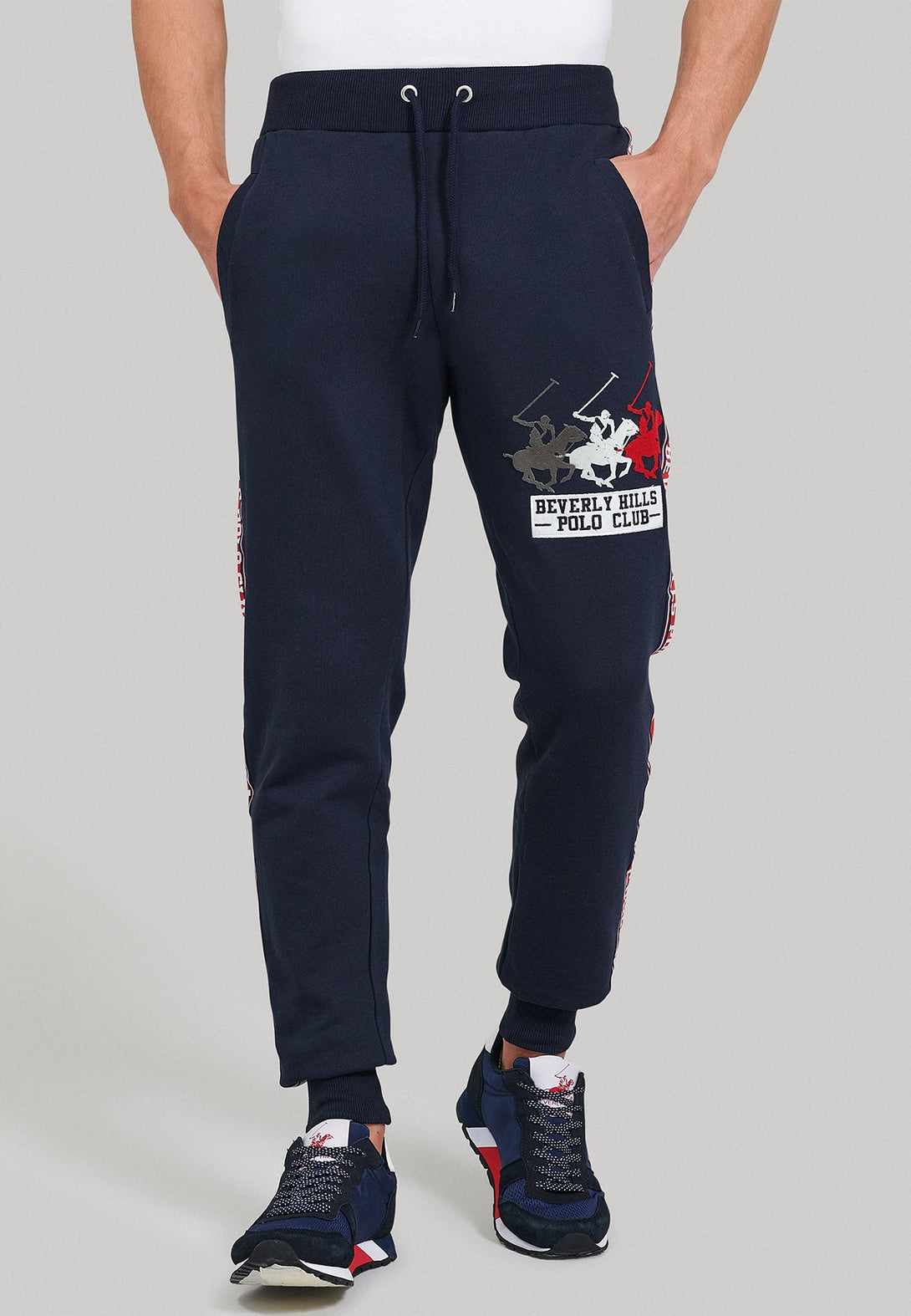 Beverly Hills Polo Club UK-BHPC TAPE LOGO JOGGERS NAVY