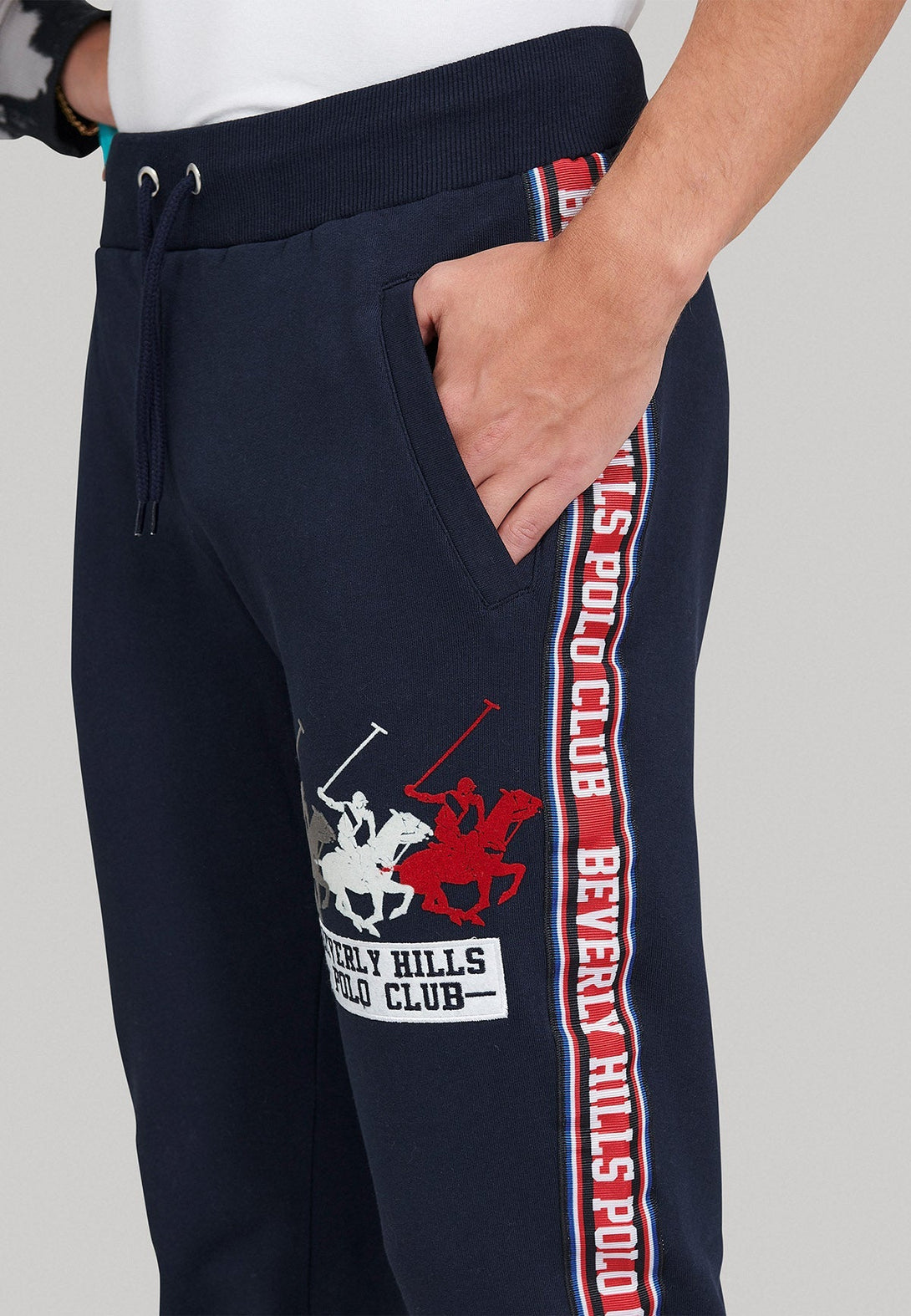 Beverly Hills Polo Club UK-BHPC TAPE LOGO JOGGERS NAVY