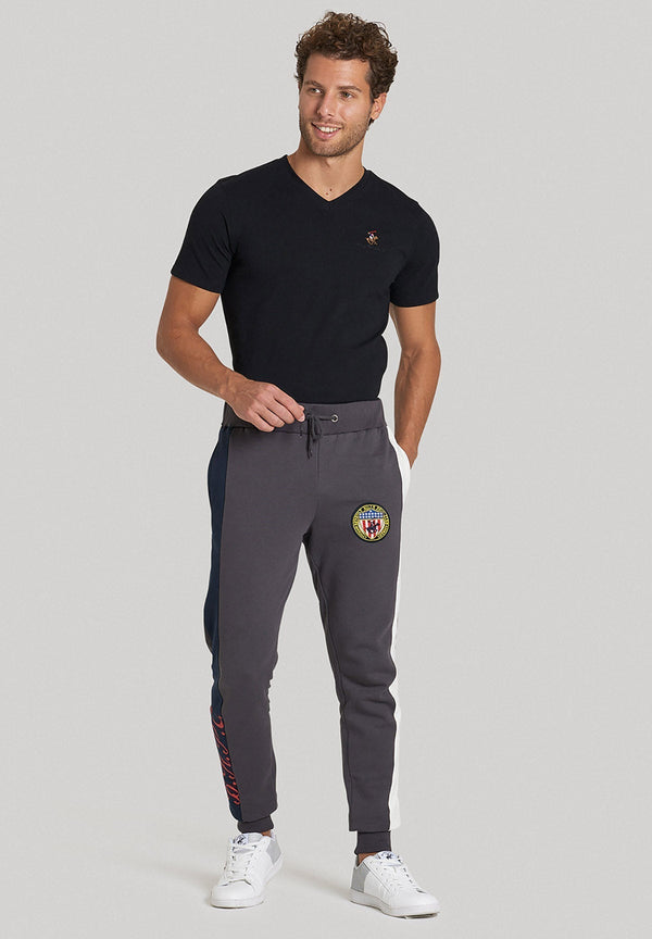 Beverly Hills Polo Club UK-BHPC US SHIELD PATCH JOGGERS DARK GREY