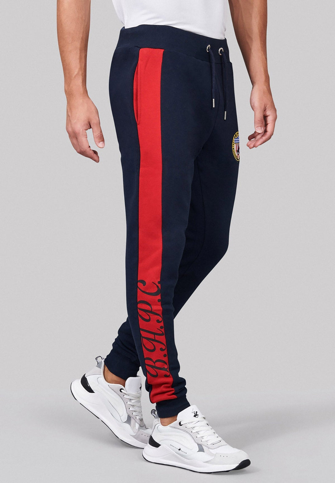 Beverly Hills Polo Club UK-BHPC US SHIELD PATCH JOGGERS NAVY