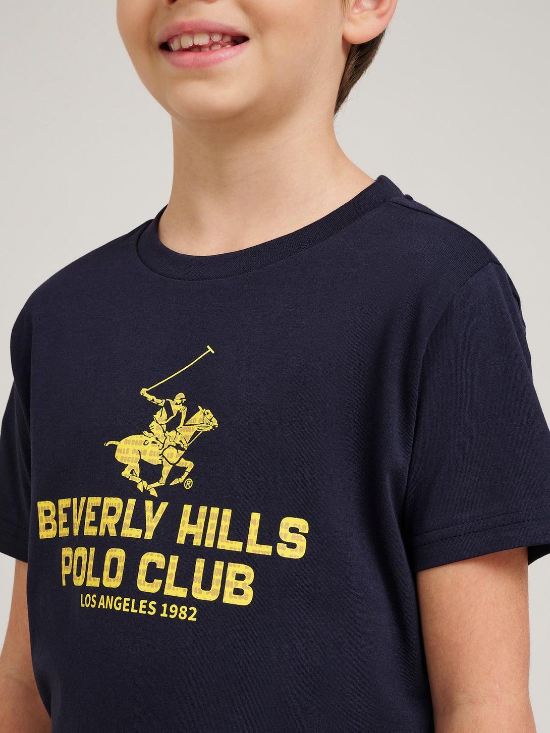 Beverly Hills Polo Club UK-BLOCK LOGO T-SHIRT NAVY