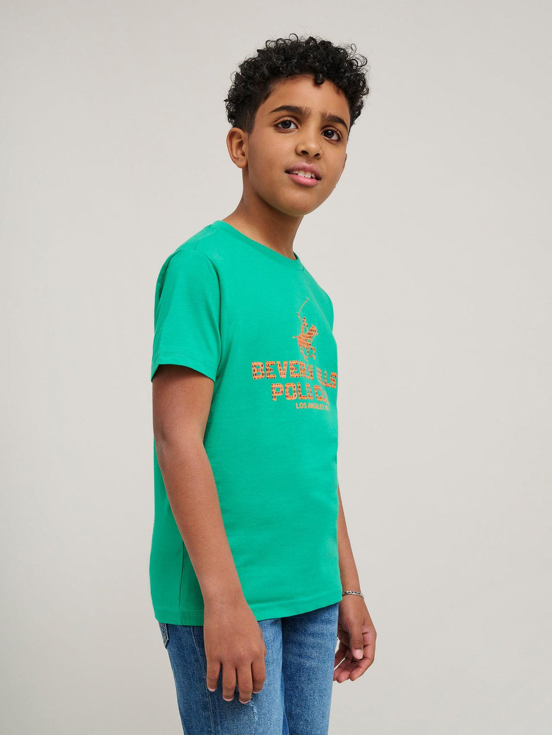 Beverly Hills Polo Club UK-BLOCK LOGO T-SHIRT SEA FOAM GREEN