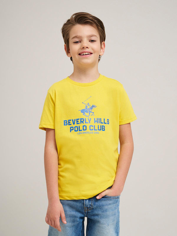 Beverly Hills Polo Club UK-BLOCK LOGO T-SHIRT SUNBURST YELLOW