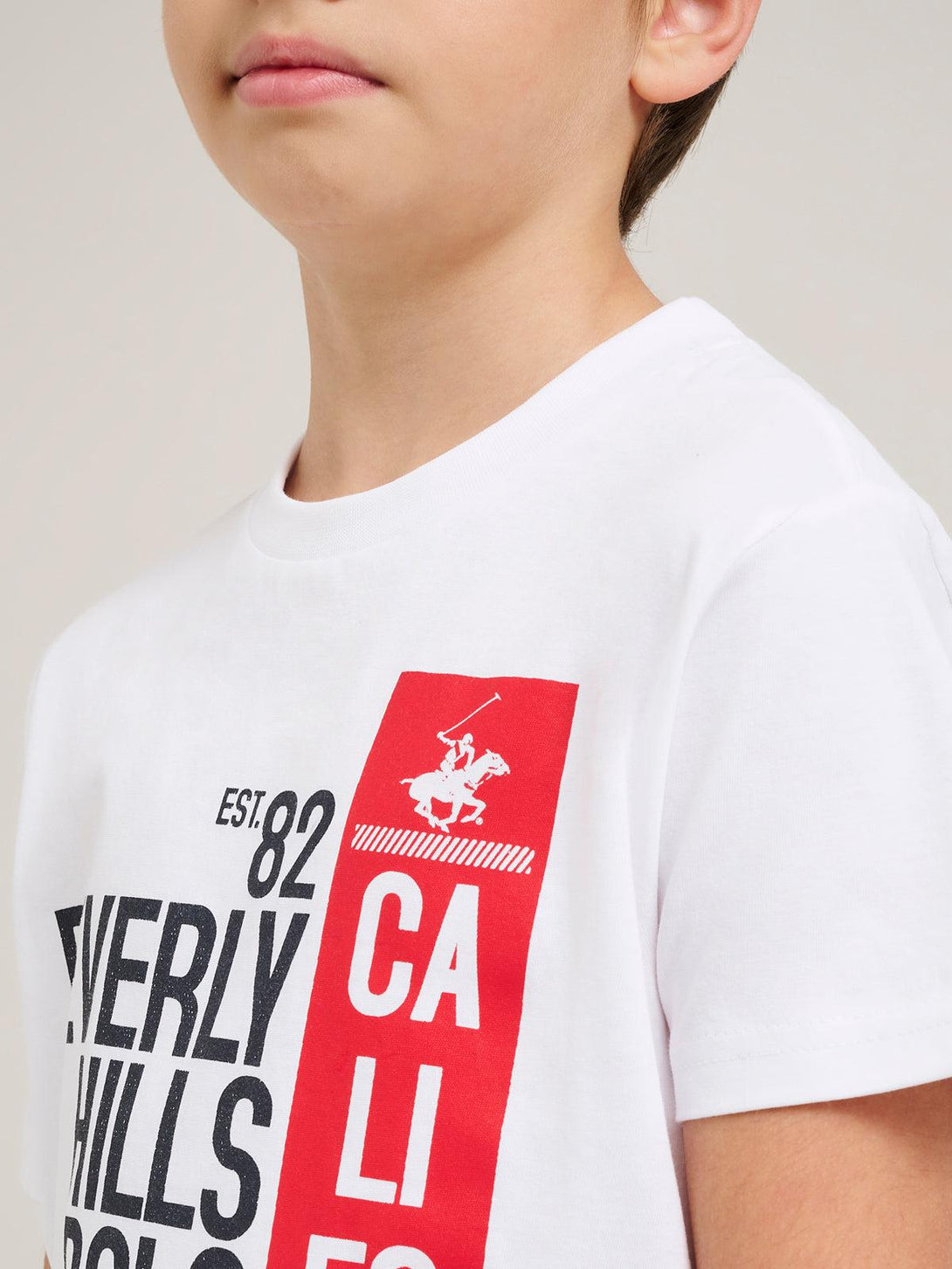 Beverly Hills Polo Club UK-CALIFORNIA BLOCK PRINT T-SHIRT WHITE