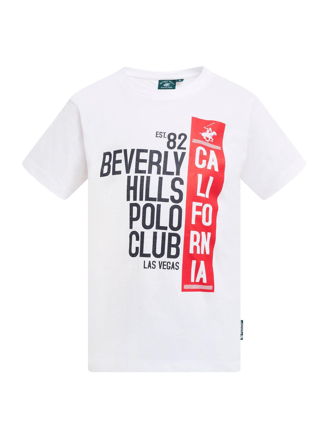 Beverly Hills Polo Club UK-CALIFORNIA BLOCK PRINT T-SHIRT WHITE