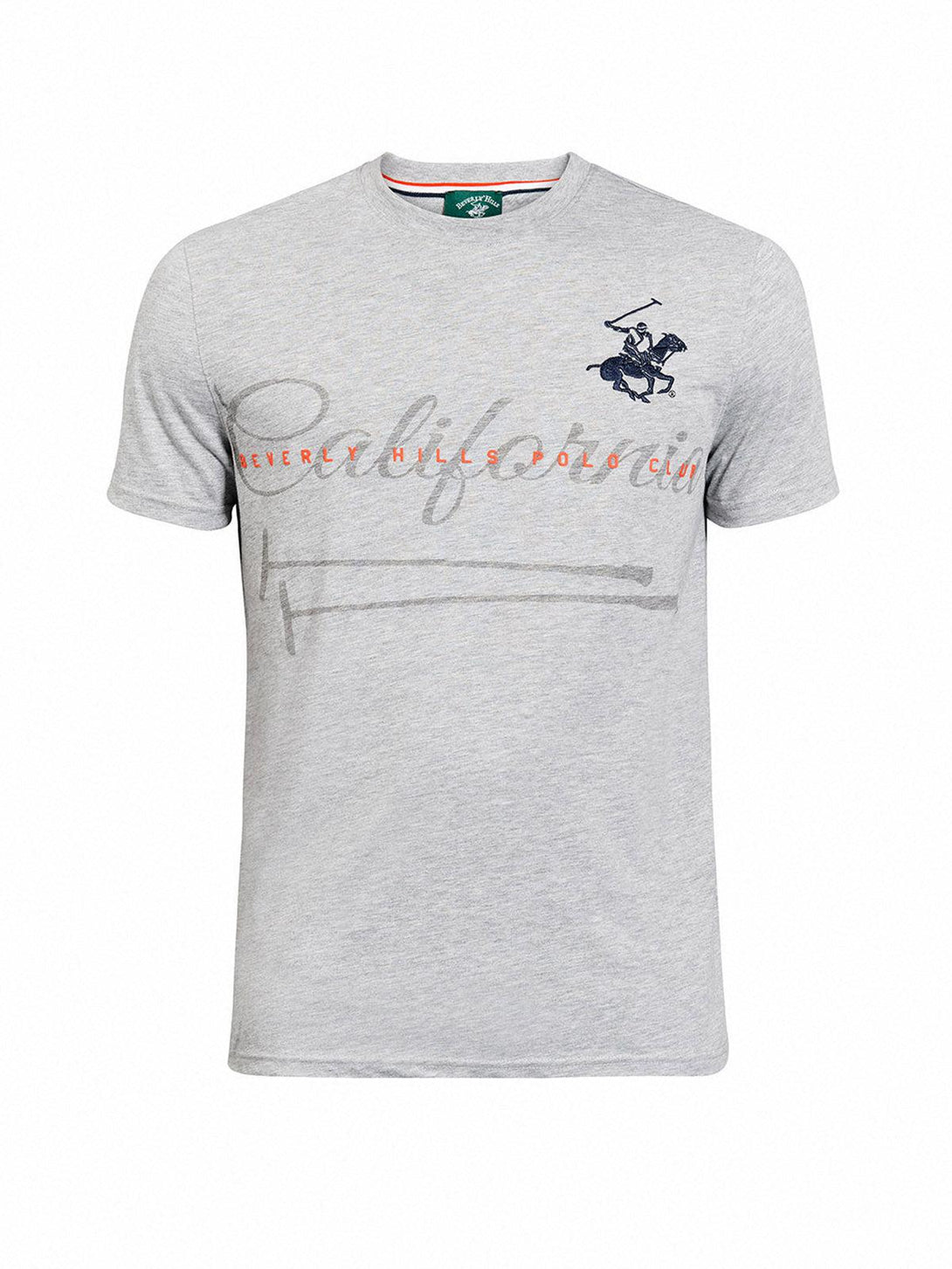 Beverly Hills Polo Club UK-CALIFORNIA POLO PONY T-SHIRT HEATHER GREY