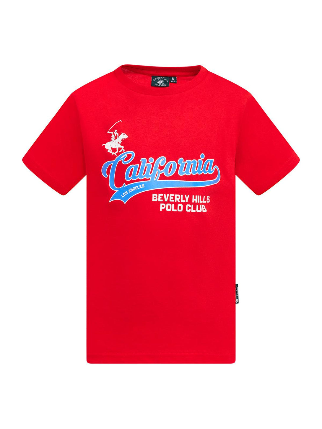 Beverly Hills Polo Club UK-CALIFORNIA SCRIPT LOGO T-SHIRT RED