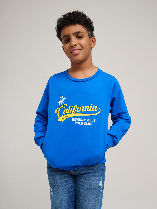 Beverly Hills Polo Club UK-CALIFORNIA SCRIPT SWEATSHIRT ROYAL