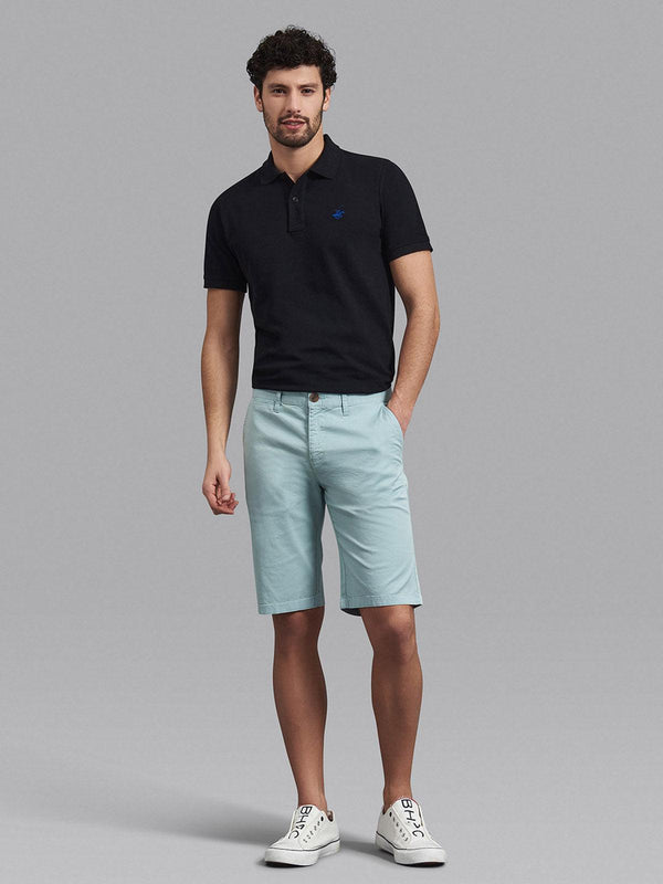 Beverly Hills Polo Club UK-CLASSIC FIT CHINO SHORTS LIGHT BLUE