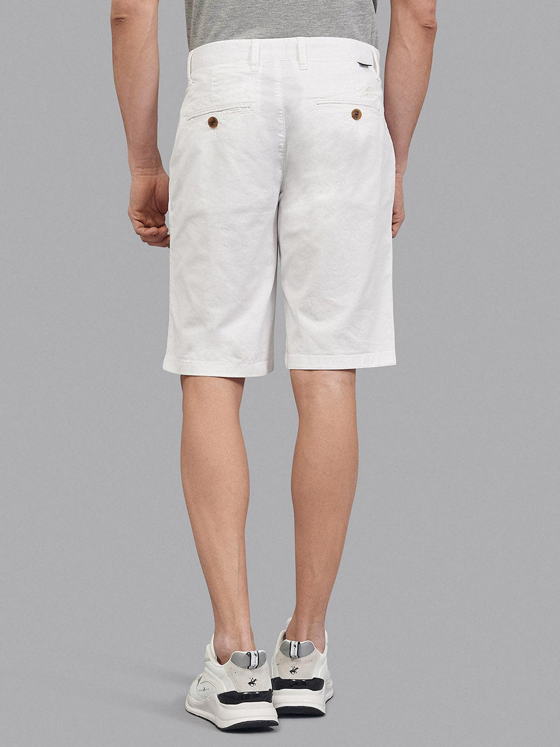 Beverly Hills Polo Club UK-CLASSIC FIT CHINO SHORTS WHITE