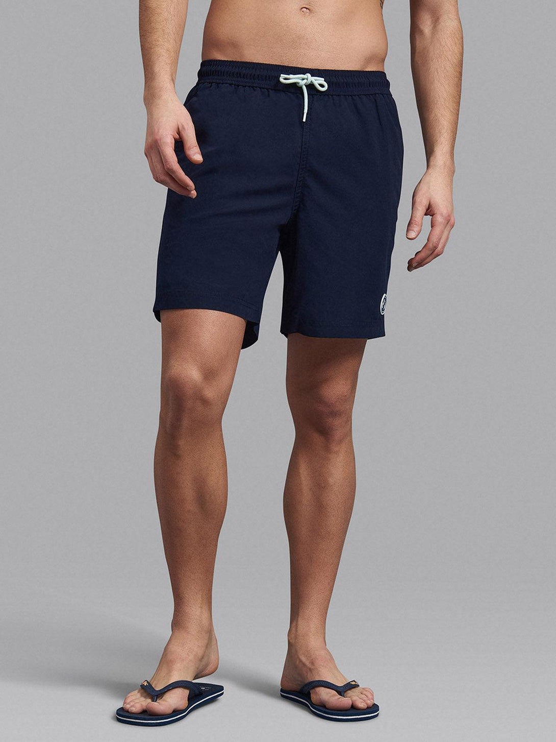 Beverly Hills Polo Club UK-CLASSIC FIT ICON BADGE SWIM SHORTS TRUE NAVY