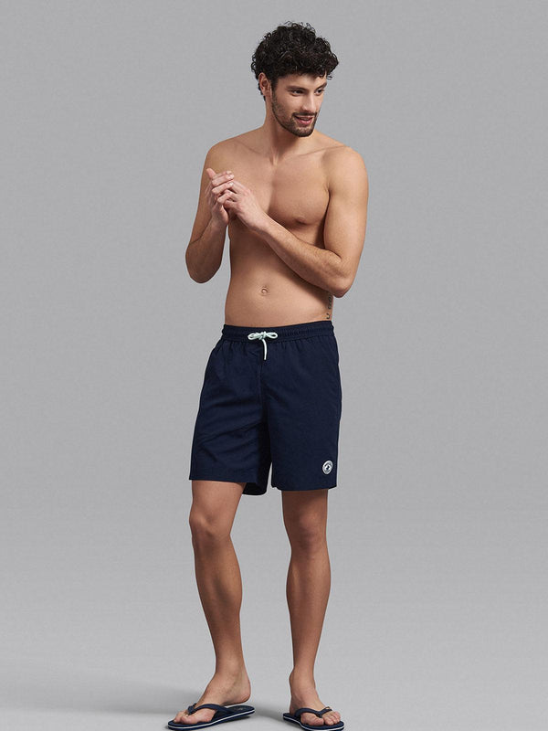 Beverly Hills Polo Club UK-CLASSIC FIT ICON BADGE SWIM SHORTS TRUE NAVY