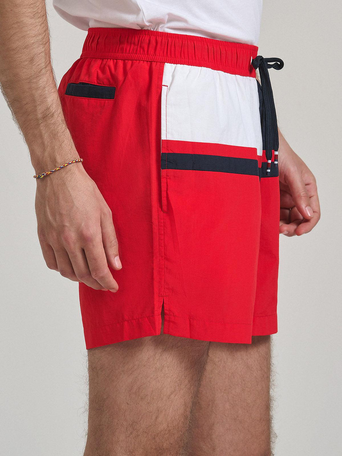 Beverly Hills Polo Club UK-CONTRAST PANEL SWIM SHORTS RED