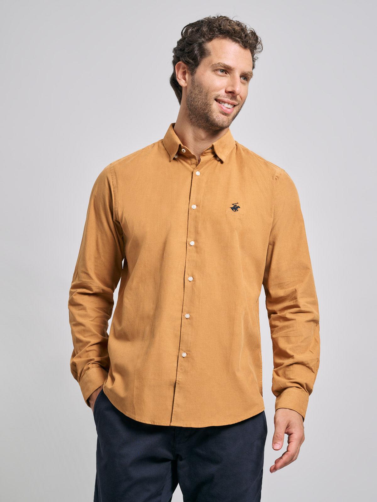 Beverly Hills Polo Club UK-CORDUROY SHIRT CAMEL