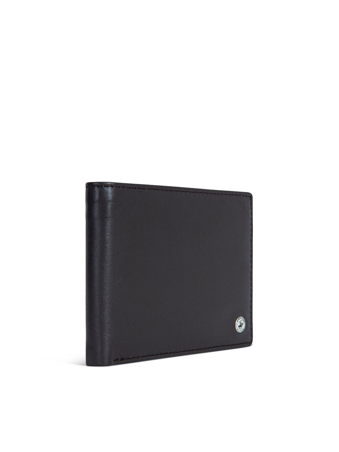 Beverly Hills Polo Club UK-EMBOSSED BIFOLD WALLET DARK BROWN