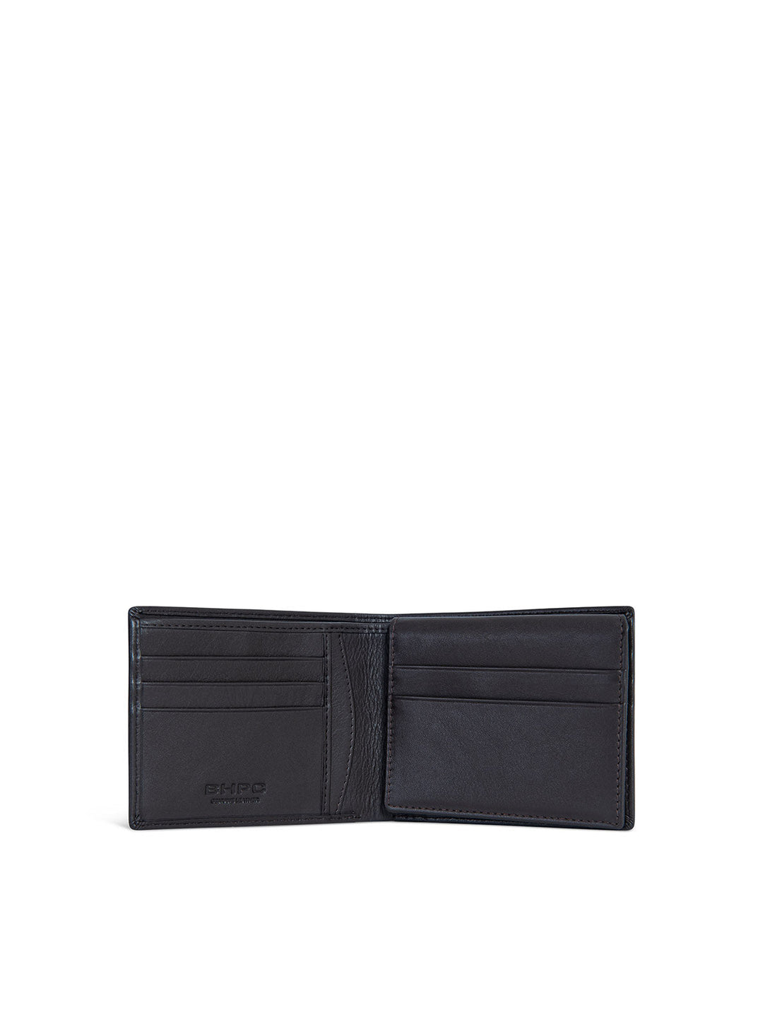 Beverly Hills Polo Club UK-EMBOSSED BIFOLD WALLET DARK BROWN