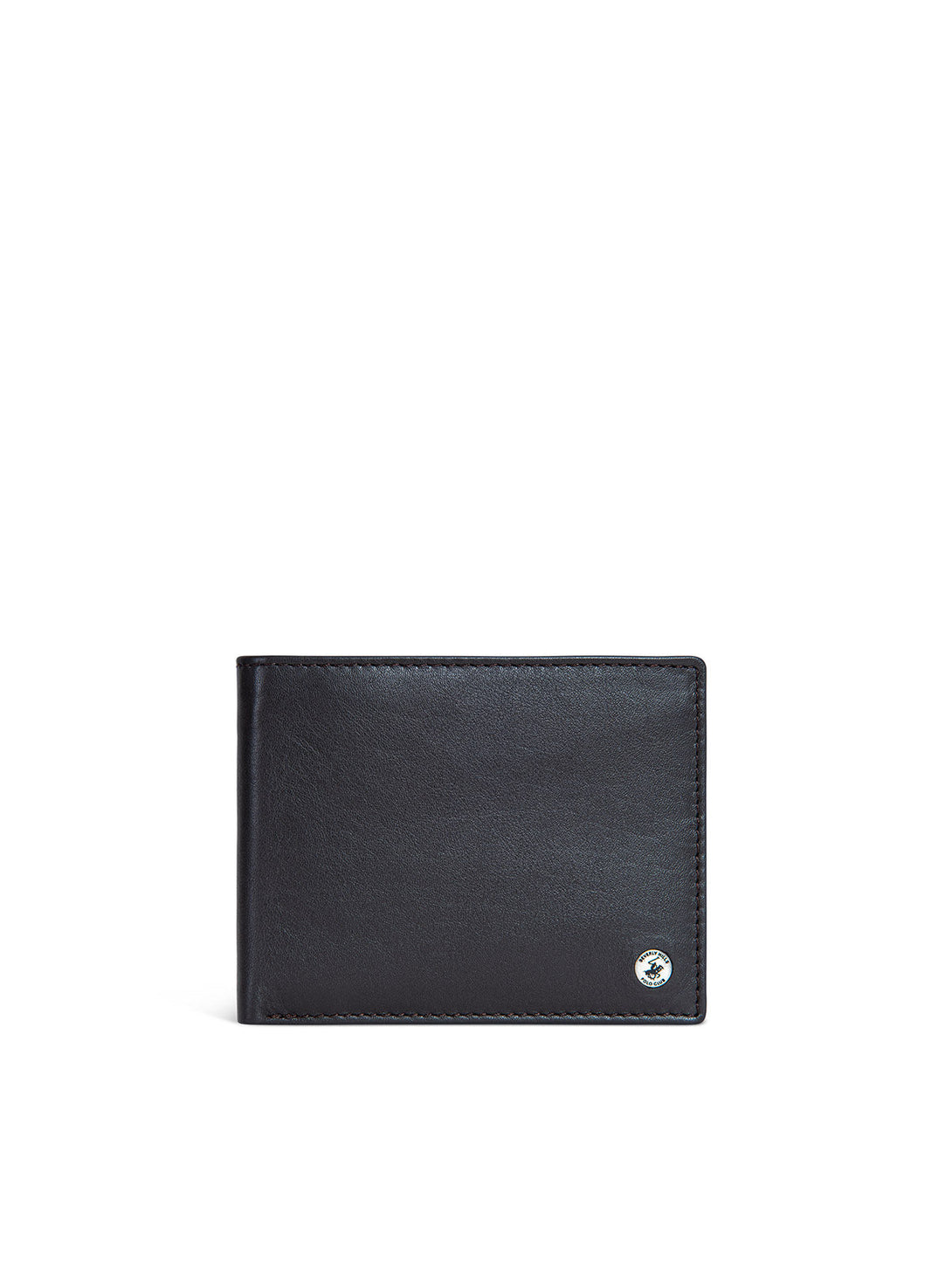 Beverly Hills Polo Club UK-EMBOSSED BIFOLD WALLET DARK BROWN