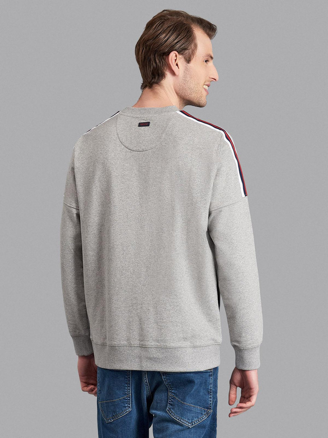 Beverly Hills Polo Club UK-EMBOSSED LOGO SWEATSHIRT HEATHER GREY