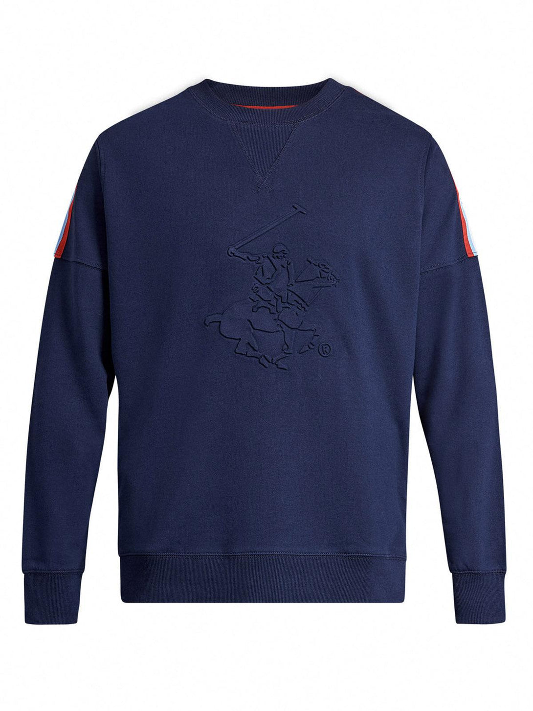 Beverly Hills Polo Club UK-EMBOSSED LOGO SWEATSHIRT TRUE NAVY