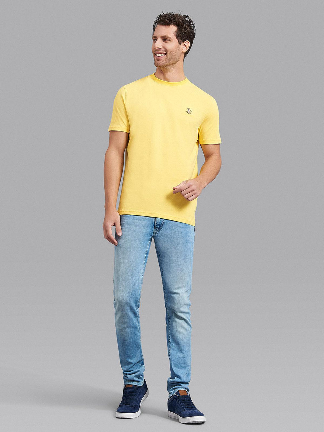 Beverly Hills Polo Club UK-ESSENTIAL FULL COLOUR SIGNATURE T-SHIRT BRIGHT YELLOW