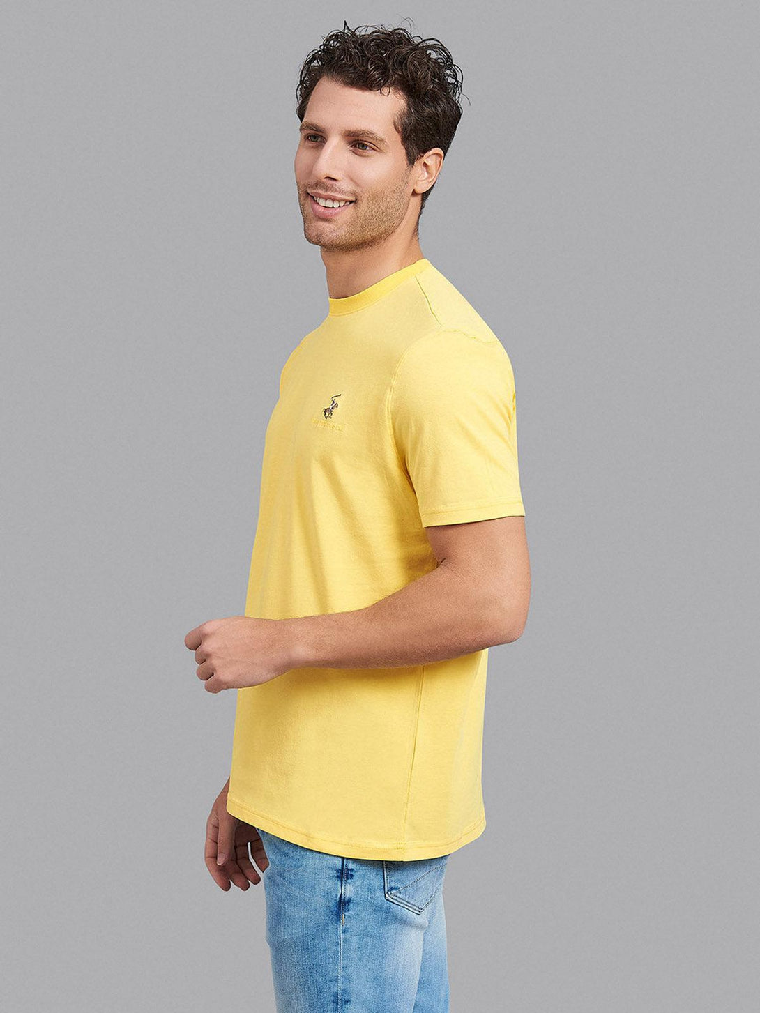 Beverly Hills Polo Club UK-ESSENTIAL FULL COLOUR SIGNATURE T-SHIRT BRIGHT YELLOW