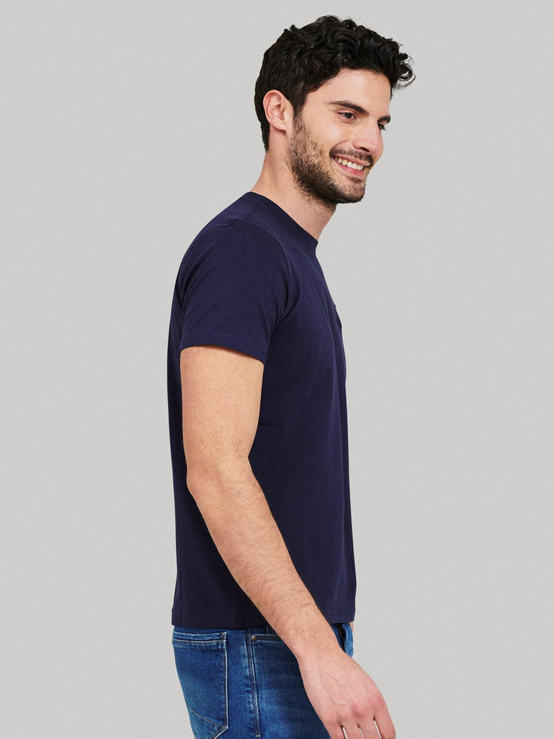 Beverly Hills Polo Club UK-ESSENTIAL FULL COLOUR SIGNATURE T-SHIRT TRUE NAVY