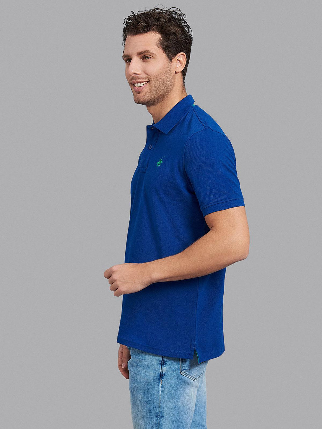 Beverly Hills Polo Club UK-ESSENTIAL POLO SHIRT BALTIC BLUE