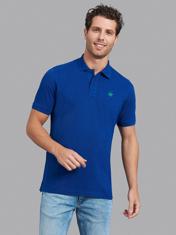 Beverly Hills Polo Club UK-ESSENTIAL POLO SHIRT BALTIC BLUE