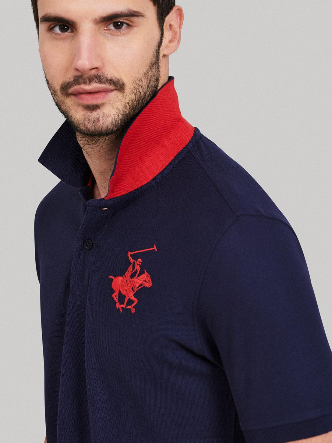 Beverly Hills Polo Club UK-ESSENTIAL POLO SHIRT TRUE NAVY