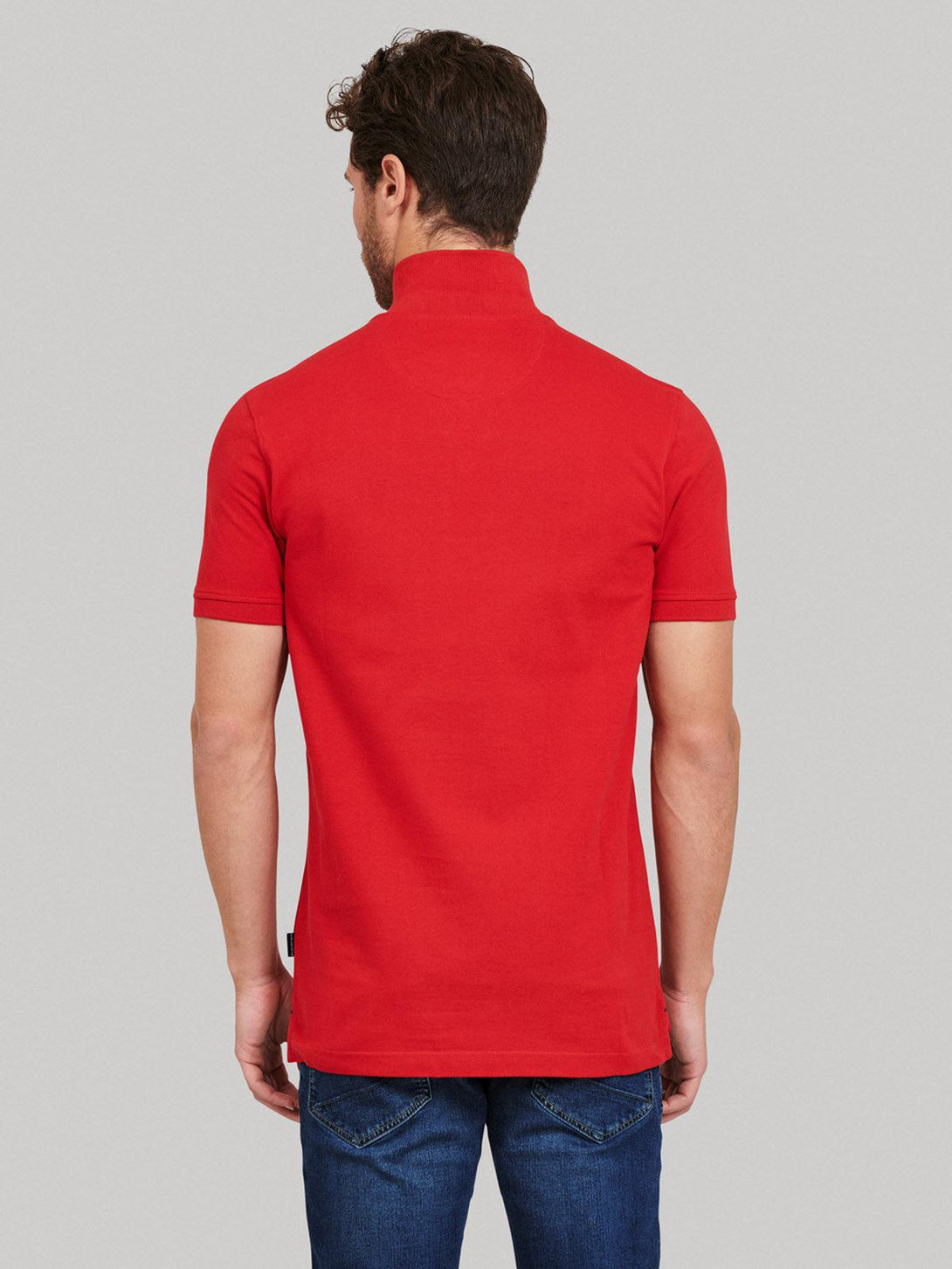 Beverly Hills Polo Club UK-ESSENTIAL SIGNATURE POLO SHIRT AA RED