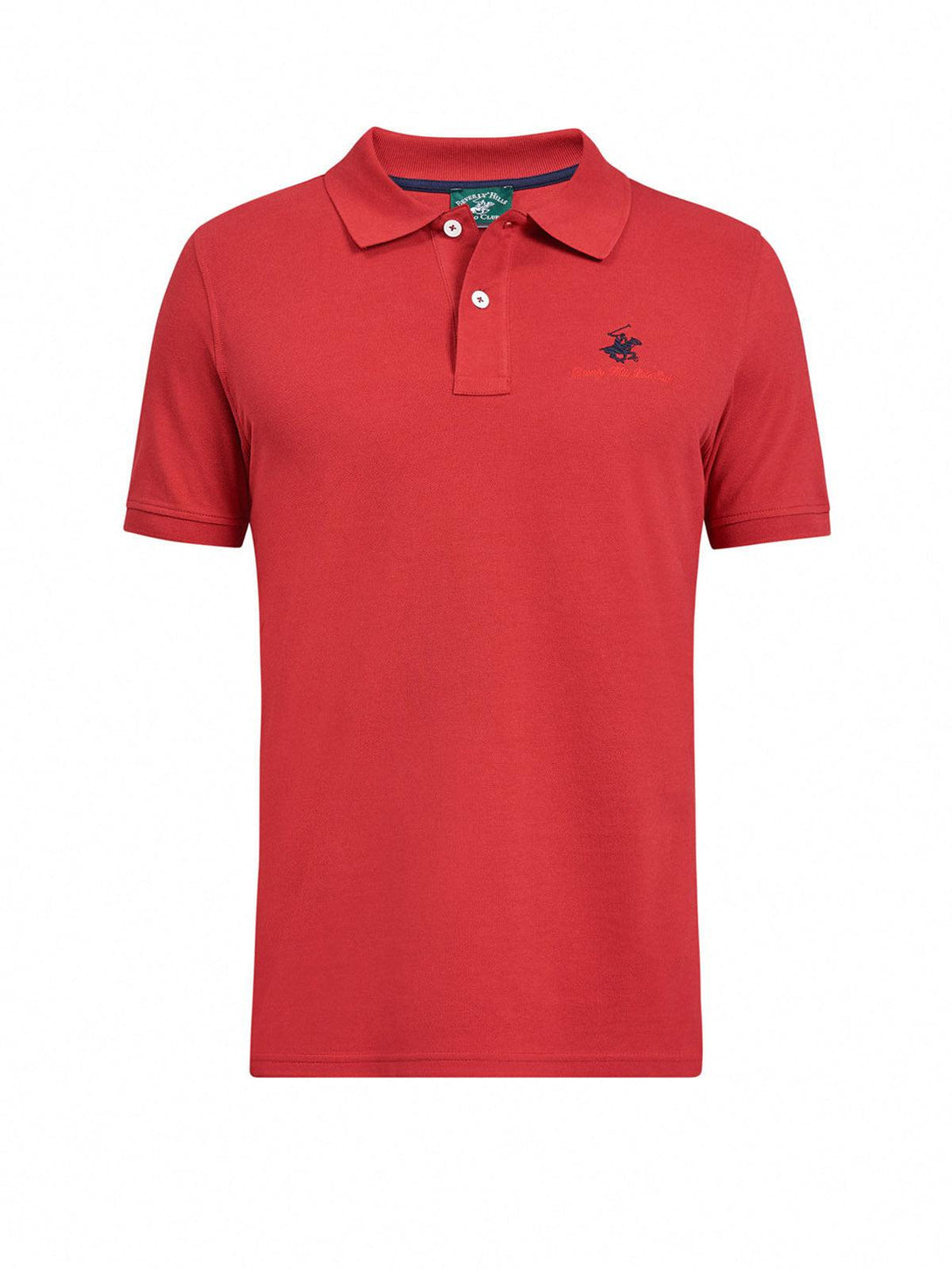 Beverly Hills Polo Club UK-ESSENTIAL SIGNATURE POLO SHIRT AA RED