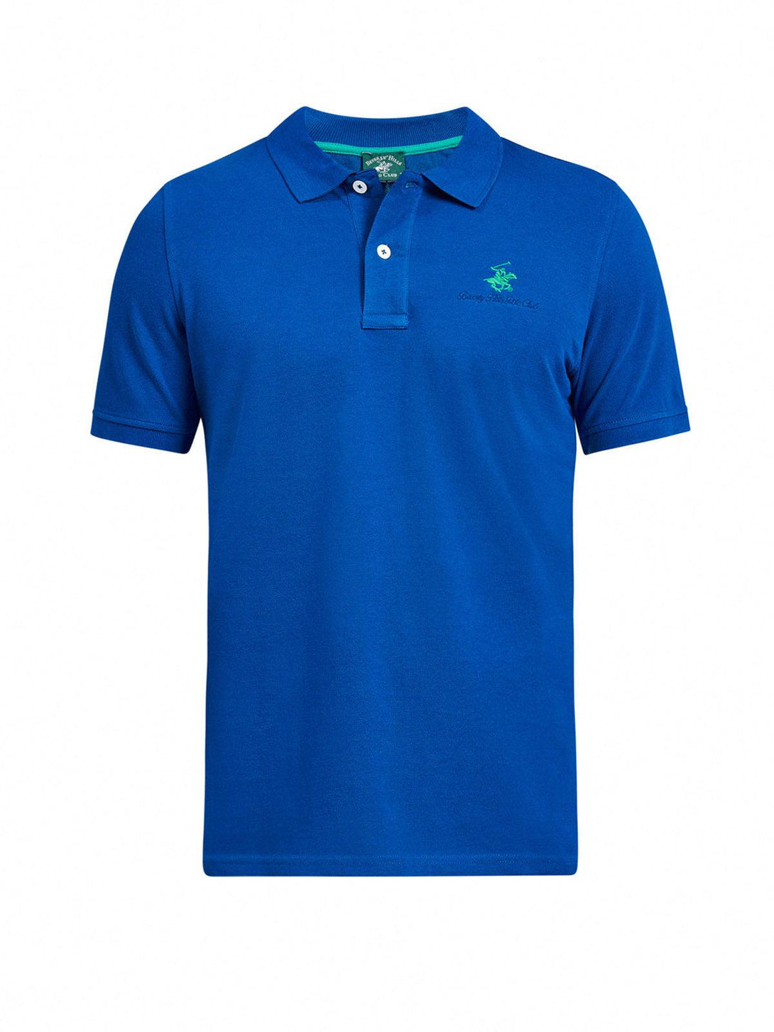 Beverly Hills Polo Club UK-ESSENTIAL SIGNATURE POLO SHIRT BALTIC BLUE