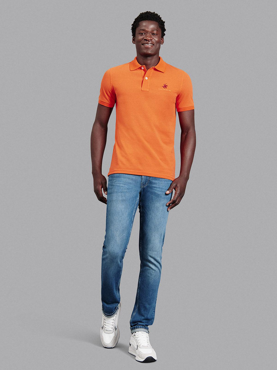 Beverly Hills Polo Club UK-ESSENTIAL SIGNATURE POLO SHIRT ORANGE